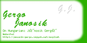 gergo janosik business card
